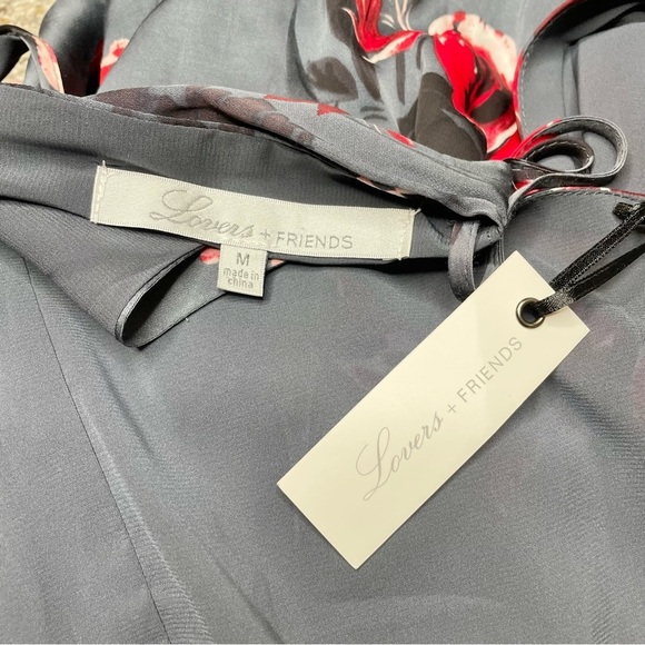 Lovers + Friends Gray and Red Floral Mini Dress - Picture 7 of 12